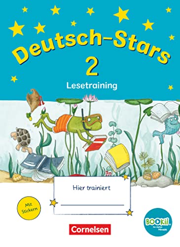 Deutsch-Stars - BOOKii-Ausgabe - 2. Schuljahr: Lesetraining - Übungsheft - Mit Lösungen